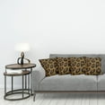 thumbnail image 3 of Ambesonne African Throw Pillow Cover 4 Pack, Leopard Motif Trippy, 24", Apricot Dark Brown, 3 of 7