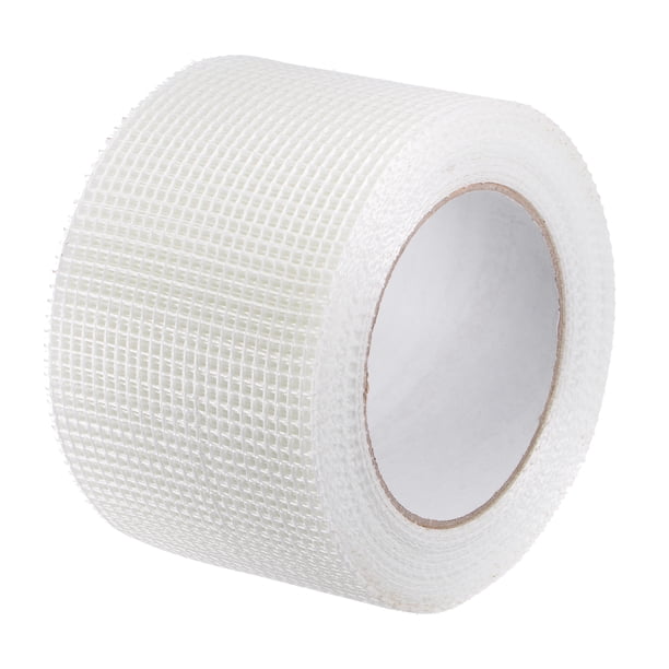 Cinta de unión de yeso de fibra de vidrio autoadhesiva Uxcell de 3 pulgadas x 98 pies, tamaño de malla 2.8 mm
