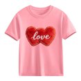 thumbnail image 2 of Nilvkv Girls Tee Shirts, Shirts for Girls, Sweet Print Short Sleeve Cotton Top Casual Summer Pink 3-4 Years, 2 of 8