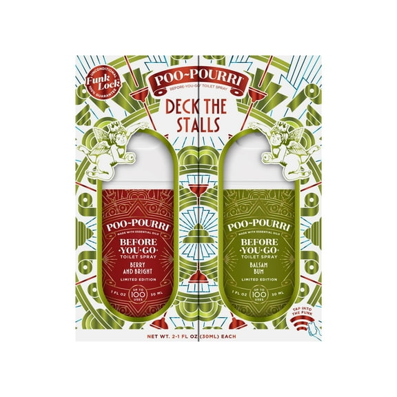 Poo-Pourri Deck the Stalls Tear & Share - Berry & Bright   Balsam Bum 30mL Gift Set