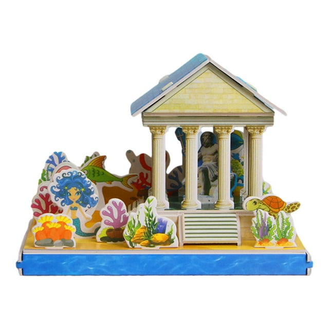 Kits de modelos de construcción de rompecabezas 3D, manualidades de papel hechas a mano, proyectos educativos de actividades para padres e hijos para Estilo A