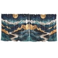 thumbnail image 7 of Yayeee Kitchen Curtains Tier Set of 2 Light Filtering 57"x36" Over Sink Window Panels, Green Mountains, 7 of 7