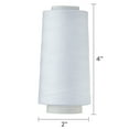 thumbnail image 5 of Hello Hobby White 100% Polyester Overlocking Thread, 3000 Yards, 5 of 5