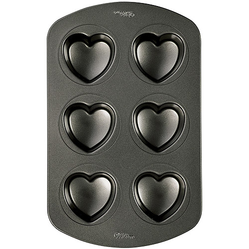 Wilton Mini Heart Shapes Baking Pan Valentines Day Bakeware Walmart