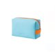 thumbnail image 1 of Bolsa de cosméticos de color sólido Bolsa de almacenamiento portátil de gran capacidad de PU Bolsa de viaje de mano Mini bolsa de aseo Azul cielo Zefei Wu 9024735081432, 1 of 2
