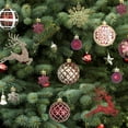 thumbnail image 5 of cpengpj 45pcs Shatterproof Christmas Ball Ornaments Set, Red and Pink Plastic Decorations for Tree, Holiday, Party with Multiple Styles and Shapes (6cm), 5 of 6