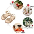 thumbnail image 4 of Toddler Girl Gold Sandals Size 5 - Little Flower Girl Easter Flower Girl Dress Shoes Sparkly Little Kid Summer Flats, 4 of 6