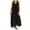 Black, variant on ICHUANYI Womens Plus Size V Neck Sleeveless Beach Loose Lace Patchwork Long Dress Maxi Dress Spring Summer Fashion 2024