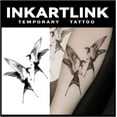 thumbnail image 1 of shiyou-Tattoo Tech, 2 Sheets Medium Semi Permanent Tattoo, Adult Art Design Temporary Tattoos, Lasts 1-2 Weeks, Waterproof, Realistic Look, No Adhesive, No Reflection (Double Swallow Design), 1 of 4