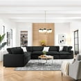 thumbnail image 5 of Modular Sectional Sofa Couch, Black, Fabric, Living Kitchen Cafe Bistro Hospitality Restaurant, Modern Contemporary HB33226, 5 of 5