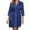 Navy, variant on Women Silk Robe Short Bathrobe Open Front Pajama 3/4 Sleeve Nightdress Elegant Bathrobes 2025 Fashion Housecoat Classic Robes V Neck Bedtime Shirts Soft Belt PJs Loungewear