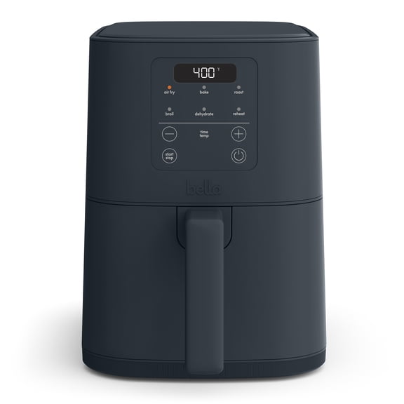 bella AIRFRY 4 Qt Slim Digital Air Fryer with EverGood Ceramic Nonstick Coating, 6 Preset Cooking Options, Slate