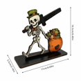 thumbnail image 3 of Halloween Paper Towel Holder, 7 Inch Standing Paper Towel Holder with Base Vintage Halloween Decor Spooky Halloween Decor for Kitchen Countertop Fall Halloween Decor for Home, 3 of 5