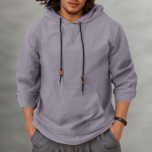 MHFRRA Sudaderas con Capucha de Otoño: Ropa Informal Cómoda y A La Moda para Jóvenes y Medianas Edades Gris oscuro