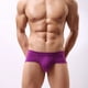 thumbnail image 1 of Calzoncillos de modal para hombre, para niños, con bolsa convexa, antidebilidad, cintura baja, color sólido, pantalones cortos simples, color rojo, 1 of 5