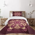 thumbnail image 3 of Ambesonne Purple Mandala Quilted Bedspread Set 2 Pcs, Eastern Retro, Twin Size, Dried Rose Yellow, 3 of 6