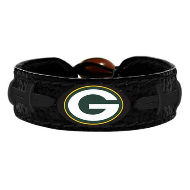 Green Bay Packers Bracelet Team Color Tonal Black Football