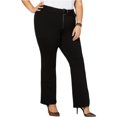 thumbnail image 2 of Pantalones casuales de ponte con cinturón para mujer de INC, negro, 20W, 2 of 2