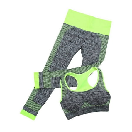 - Babula Women Sports Gym Yoga Wire Free Sports Bra Capri Pants Activewear Sets