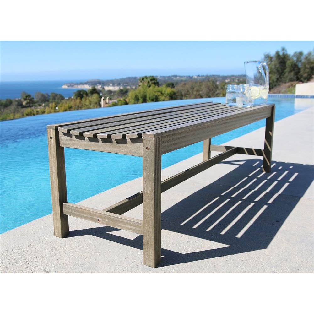 Renaissance Eco-friendly Backless Patio Garden Bench - Walmart.com