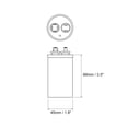 thumbnail image 4 of Capacitor de arranque redondo CBB65 Uxcell 10uF 450V CA con caja de aluminio y terminal, 4 of 5