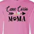 thumbnail image 4 of Inktastic Cane Corso Mama with Flowers and Arrow Long Sleeve T-Shirt, 4 of 5