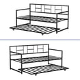 thumbnail image 7 of ModFusion - Modern Twin Daybed with Pull Out Trundle/Steel Slat Support/Space Saving Adjustable Height, Easy Assembly, Black, 7 of 7