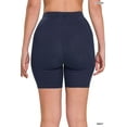 thumbnail image 4 of 2 Packs of Zenana Womens & Plus Soft Cotton Stretch Mid Thigh Length Fitness Sport Biker Shorts, 4 of 5