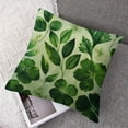 thumbnail image 7 of Creowell St Patricks Day Pillow Covers,2Pcs Watercolor Lucky Green Clover Shamrock Throw Pillow Cover Cushion Case for Sofa Couch Home Farmhouse Decorations White, 7 of 7