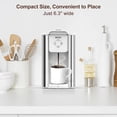 thumbnail image 3 of SIFENE 3-in-1 Single Serve Coffee Maker, Compatible with K Cup Capsules & Grounds, Tea Maker, 6-10 Oz Brew Sizes, 50 Oz Removable Reservoir, Fast Brew, Compact Design, 120V 1150W, White, 3 of 13