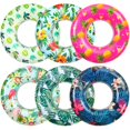 thumbnail image 1 of Flotadores para piscina abiertos, 83 cm, hojas tropicales, paquete de 6, 1 of 6