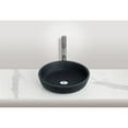 thumbnail image 3 of Castello USA Yale Modern Striped Black Tempered Glass Crystal Round Vessel Sink - 17 in., 3 of 8