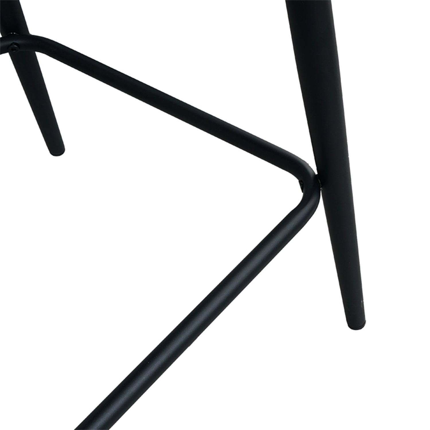 Kadyn Modern Style Bar Chair Set of 2, Foam Bar Stools with Armrests and Footrests, Upholstered High Bar Stool Chair for Dining Room, Dark Blue