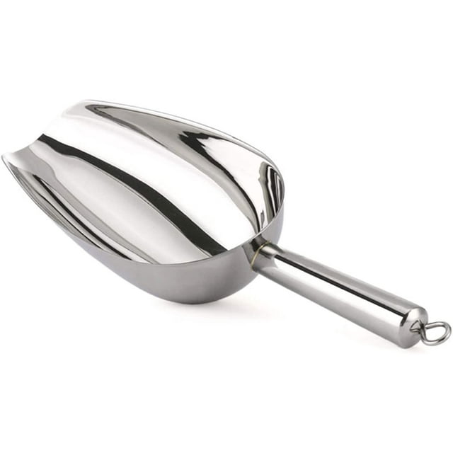 Stainless Steel Ice Scoop, Small Metal Food Candy Scoop for Kitchen Bar Party Wedding - 6 Ounces