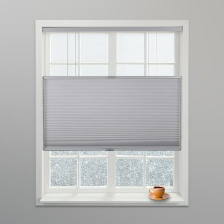 Arlo Blinds Grey Light Filtering Top Down Bottom Up Deluxe Cordless Cellular Shades - Size: 24
