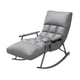 thumbnail image 3 of Mecedora con respaldo alto, sillón mecedor, elegante, moderno, versátil, sofá perezoso, silla decorativa para oficina, balcón y jardín Gris oscuro, 3 of 8
