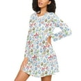 thumbnail image 3 of joogoo Balls Bow Women's Long Sleeve Nightgown Sleepwear S, 3 of 8