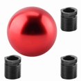 thumbnail image 2 of M Buder Perilla de Palanca de Cambios Manual Universal para Automóvil Cabeza de Bola Redonda de Metal Modificación Accesorios (Rojo), 2 of 9