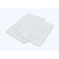 thumbnail image 3 of Serafina Home Bathroom Rug Set OF TWO, 100% Cotton, Tufted Design, Slip Resistant Backing, 17x24 and 20x32 (Adamo White), 3 of 5