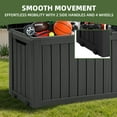 thumbnail image 5 of Uforic 72 Gallon Outdoor Resin Deck Box,Waterproof & Lockable Storage Box for Garden Patio, Black, 5 of 8