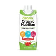 Orgain Strawberries & Cream Organic Nutritional Shakes, 11 fl oz, 4 count