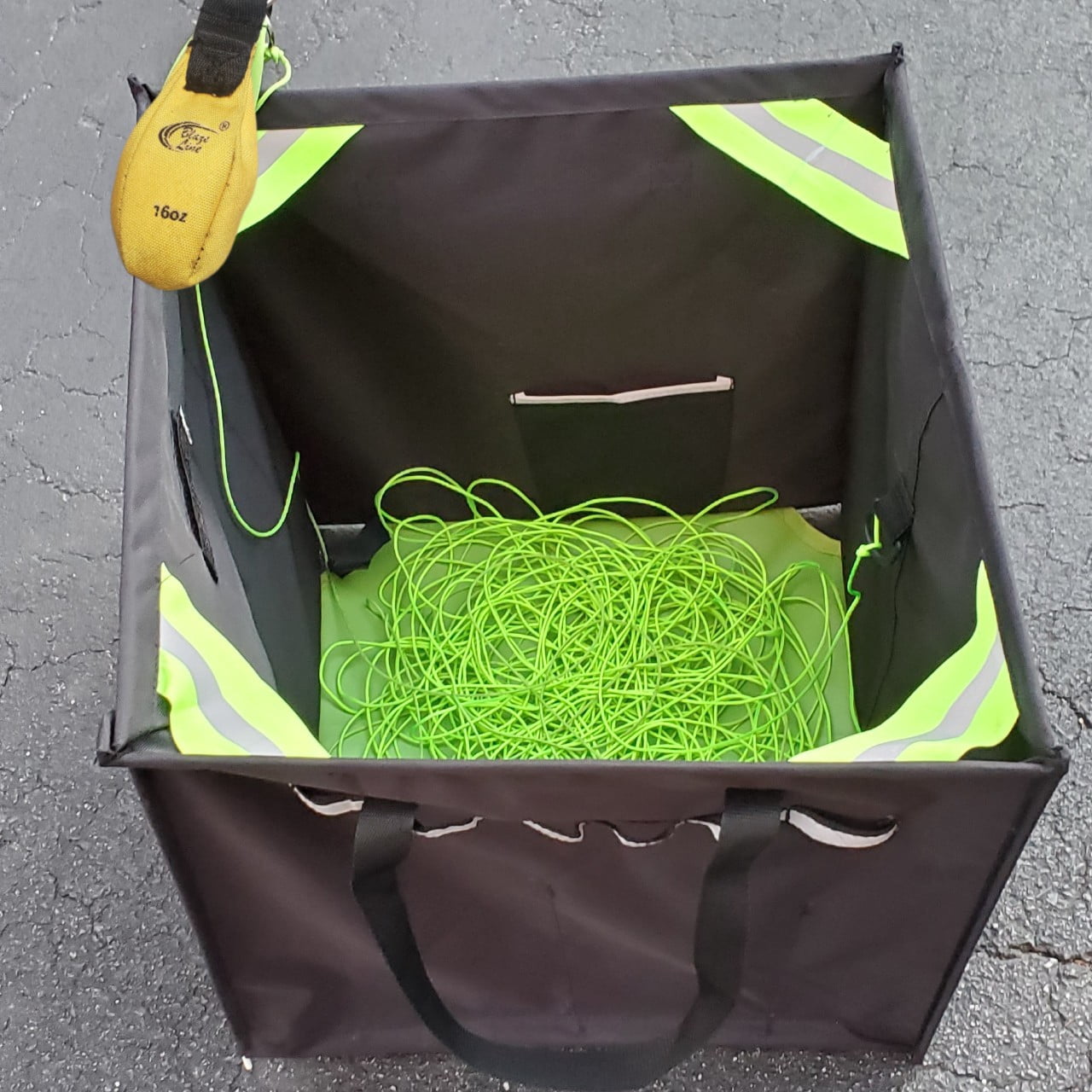 Blaze Line Arborist Throw Line Weight Ball Pouch Bag for Tree Rope Climbing 2-Pack 8 and 12 oz- Luminous Yellow