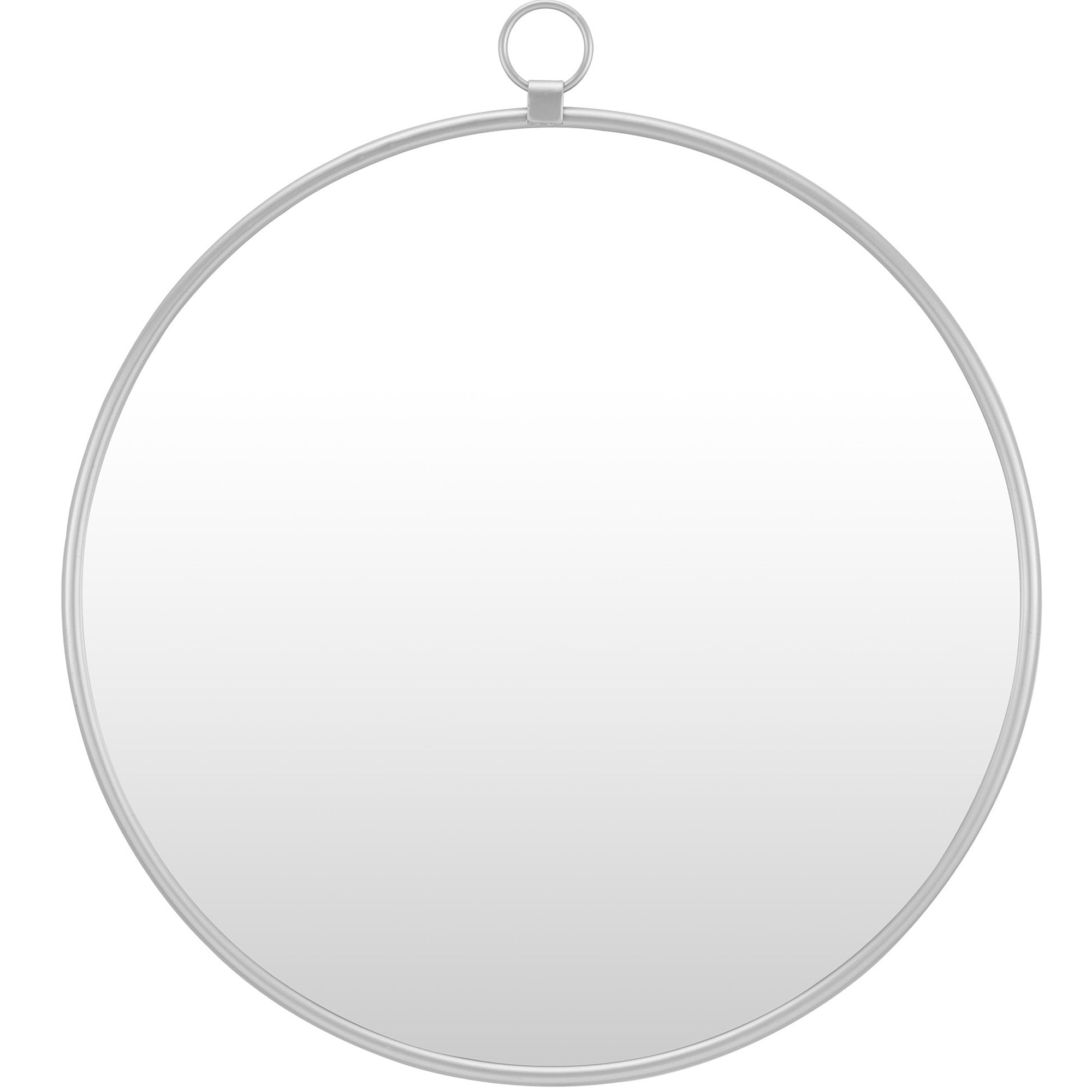 FirsTime & Co. Silver Marshall Wall Mirror, Modern, Round, 32.5 x 1 x 36 in