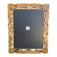 thumbnail image 5 of 30x24 Wooden Mirror Carved | Traditional Handcrafted Vintage Scroll Brown Wood Mirror | DecorShore, 5 of 7