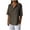 Brown, variant on Linen Shirts for Women 1/2 Sleeve V Neck Rolled Cuffed Casual Blouses Tops Button Lightweight Fashion Clothes with Pockets,Brown XL