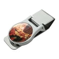 thumbnail image 1 of Christmas Holiday Dear Santa Reading Letters Satin Chrome Plated Metal Money Clip, 1 of 4