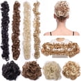 thumbnail image 2 of 80cm Synthetic Chignon Messy Scrunchies Elastic Band Hair Bun Straight Updo Hairpiece High Temperture Fiber Natural Fake Hair, 2 of 7