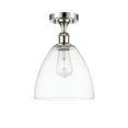 thumbnail image 4 of Innovations Lighting  Bristol Glass - 1 Light 9" Semi-Flush Mount Clear/Polished Nickel, 4 of 5