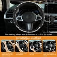 thumbnail image 6 of Diamond Steering Wheel Cover，with Bling Crystal Rhinestone, Delicate and Anti-Slip Sparkly Steering Wheel Cover ，Adaptable to 14.5-15 inches Car Wheel Protector for Women Girl，Car Accessories, Black, 6 of 8