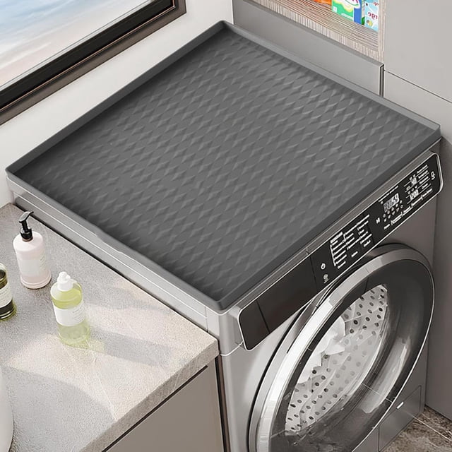 YAOMOBB Stain-resistant Washing Machine Pad Waterproof Silicone Washer Dryer Cover Top Load Protective Pad Stain Resistant Easy to Clean Protector